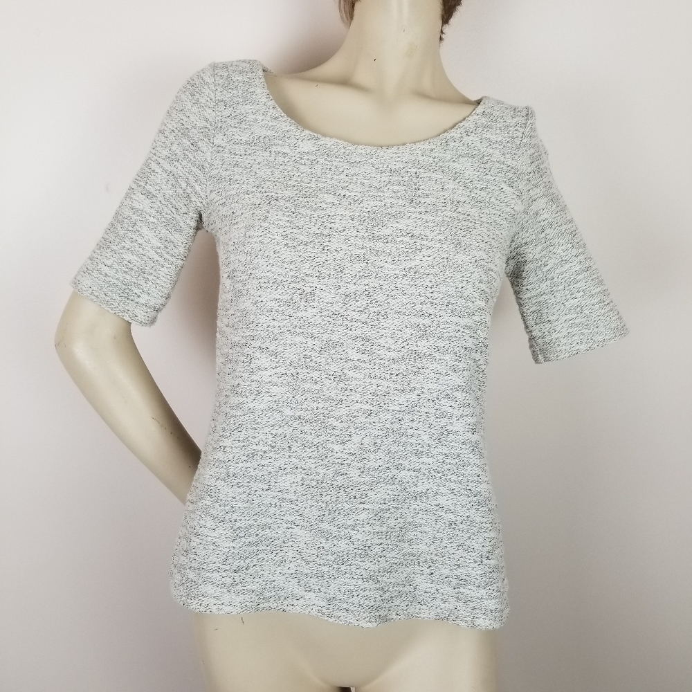 Banana republic gold and cream top exposed zipper